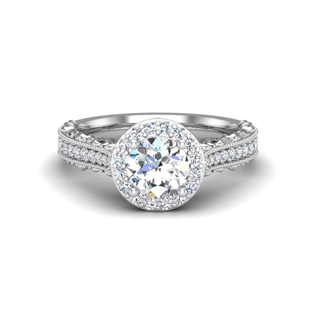 Korman Signature Madilyn Halo Engagement Ring Setting